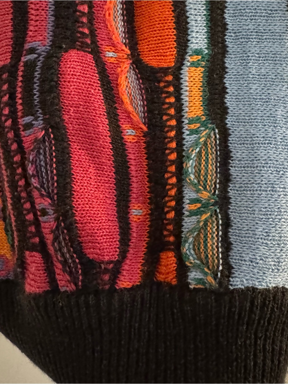 Vintage coogi-inspired multicolored sweater knitwear - Picture 4 of 5
